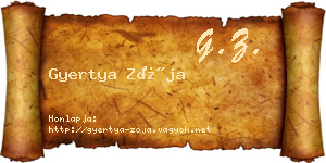 Gyertya Zója névjegykártya